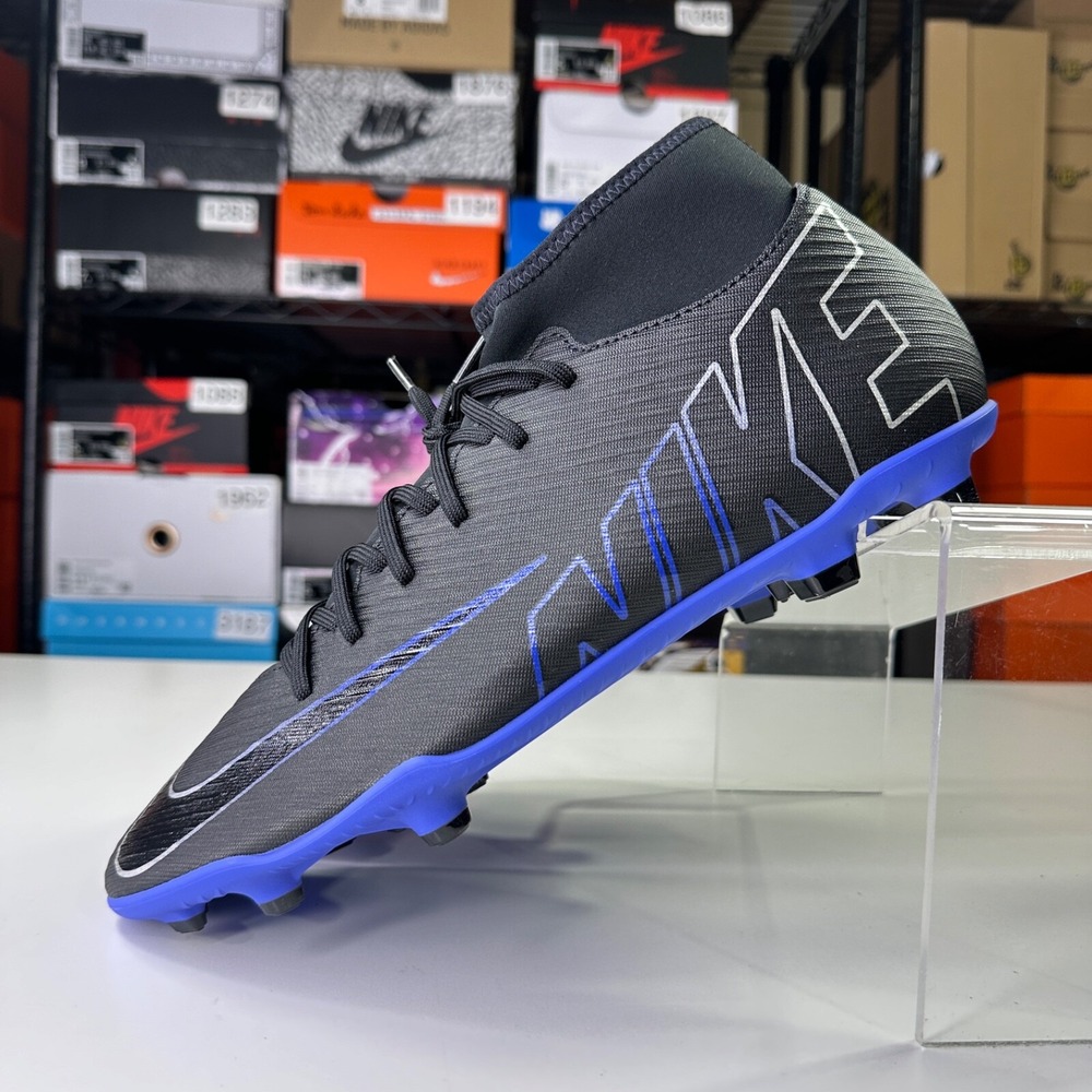 Nike Superfly 9 Club FG/MG Shadow Pack Black Blue Cleats DJ5961-040 Men's 12